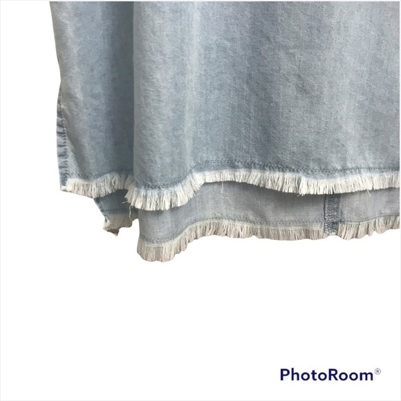 LILY EDELMAN / Blue Chambray Dress Size S - Picture 9 of 11